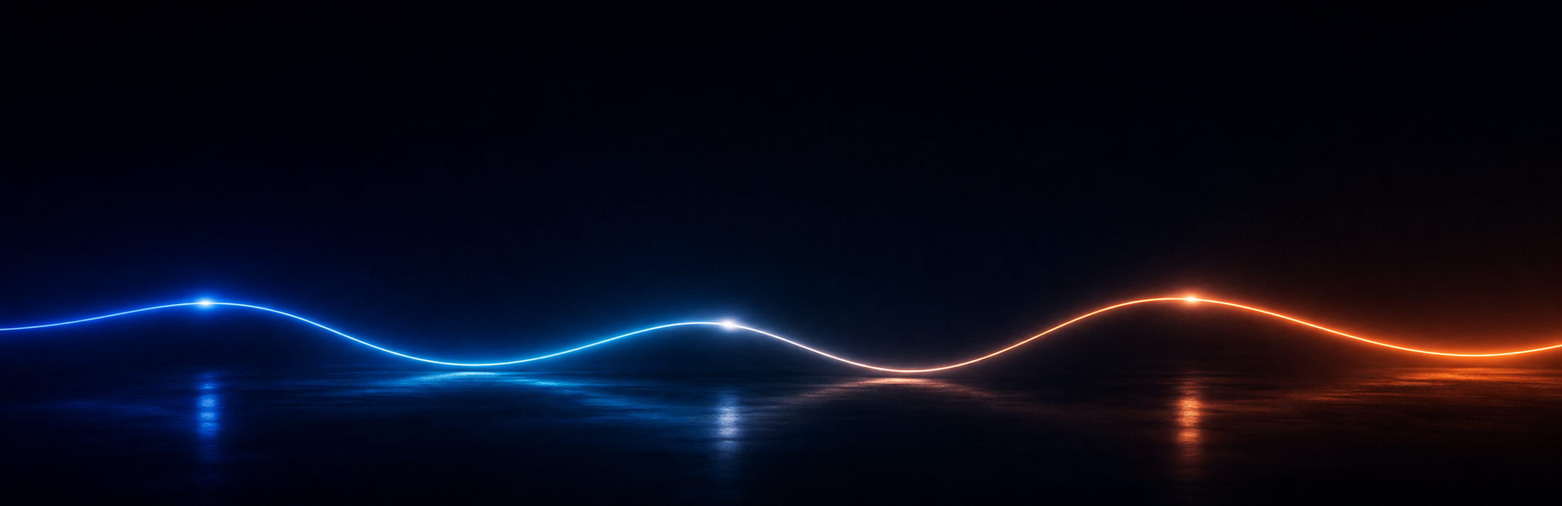 A blue-to-coral flow representing the venture-building journey